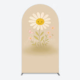 Aperturee - Aperturee Sweet Flower Butterfly Happy Birthday Arch Backdrop